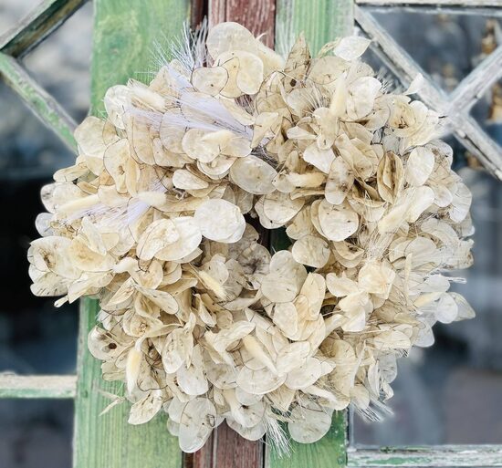 Vainags no mēnesenes ziediem